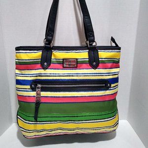 Dana Buchman Striped Tote Bag